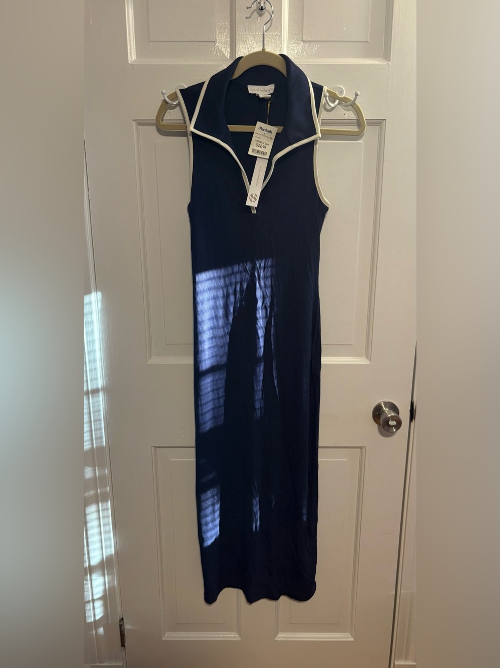 House of Harlow 1960 Navy Maxi Dress with White Trim